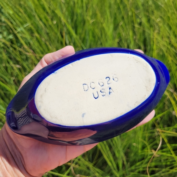 Vintage USA Ceramic Cobalt Blue Small Gratin Dish ~ MCM ~ FINAL PRICE - Picture 6 of 12